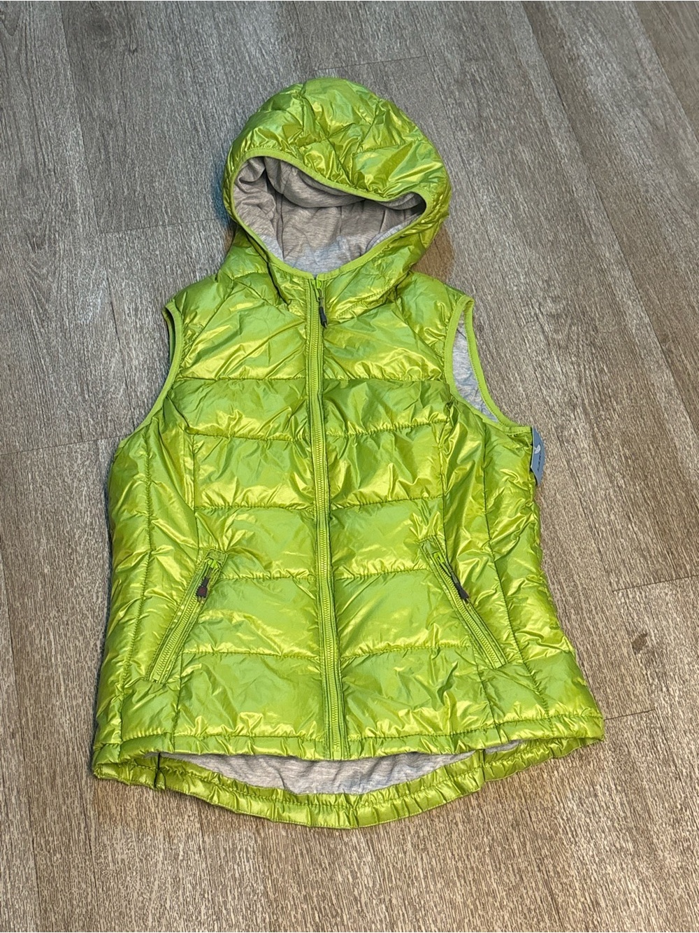 TANGERINE GREEN PUFFER VEST SIZE L